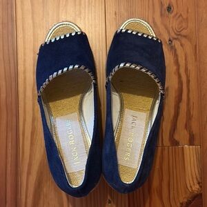 Jack Rogers Blue Suede Espadrilles